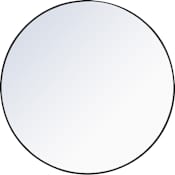 Elegant Lighting Vatinius 48" Diameter Traditional Circular Framed Bathroom Wall Mirror Black