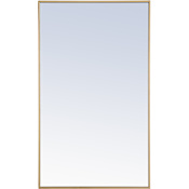 Elegant Lighting Vatinius 24" W x 40" H Rectangular Metal Framed Bathroom Mirror Brass