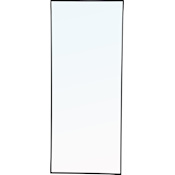 Elegant Lighting Vatinius 30" W x 72" H Rectangular Metal Framed Full Length Mirror Black