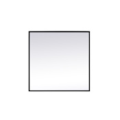 Elegant Lighting Eternity 24" W x 24" H Transitional Square Framed Bathroom Wall Mirror Black
