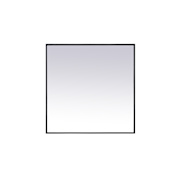 Elegant Lighting Eternity 30" W x 30" H Transitional Square Framed Bathroom Wall Mirror Black