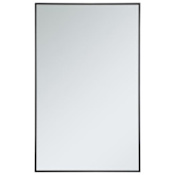 Elegant Lighting Elene 30" W x 48" H Contemporary Rectangular Metal Framed Bathroom Wall Mirror Black