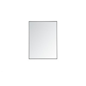 Elegant Lighting Vatinius 48" W x 36" H Traditional Rectangular Framed Bathroom Wall Mirror Black