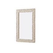 Elegant Lighting Marlowe 24"W x 36"H Rectangular Flat Medium Density Fiberboard (MDF) Framed Accent Mirror Linen White