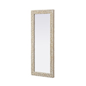 Elegant Lighting Marlowe 24"W x 60"H Rectangular Flat Medium Density Fiberboard (MDF) Framed Accent Mirror Linen White