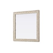 Elegant Lighting Marlowe 40" Rectangular Flat Medium Density Fiberboard (MDF) Framed Accent Mirror Linen White
