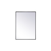 Elegant Lighting Wyn 20" x 28" Framed Single Door Medicine Cabinet Black