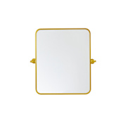 Elegant Lighting Everly 20" W x 24" H Transitional Rectangular Framed Bathroom Wall Mirror Gold