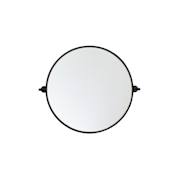 Elegant Lighting Everly 24" Diameter Transitional Circular Framed Bathroom Wall Mirror Black
