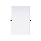 Elegant Lighting Amoura 48"W x 30"H Rectangular Flat Iron Framed Accent Mirror Black