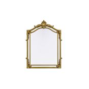 Elegant Lighting Madeline 31-1/2"W x 42"H Rectangular Flat Resin Framed Accent Mirror Gold Leaf