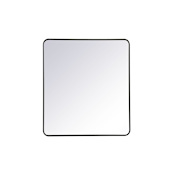 Elegant Lighting Evermore 36" W x 40" H Rectangular Framed Bathroom Wall Mirror Black