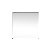 Elegant Lighting Evermore 48" W x 48" H Transitional Square Framed Bathroom Wall Mirror Black