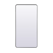 Elegant Lighting Evermore 30" W x 60" H Rectangular Framed Full Length Mirror Black
