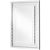 Elegant Lighting Modern 23-5/8" W x 35-3/8" H Rectangular Framed Accent Mirror Clear