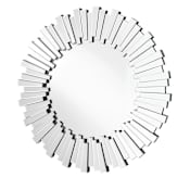 Elegant Lighting Modern 39-1/2" Diameter Circular Framed Accent Mirror Clear