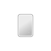 Elegant Lighting Harmoni 20"W x 30"H Rectangular Flat Aluminum and Iron Framed Wall Mounted Bathroom Mirror with Lighting Black