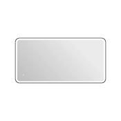 Elegant Lighting Harmoni 30"W x 60"H Rectangular Flat Aluminum and Iron Framed Wall Mounted Bathroom Mirror with Lighting Black