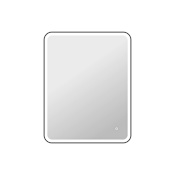 Elegant Lighting Harmoni 33"W x 42"H Rectangular Flat Aluminum and Iron Framed Wall Mounted Bathroom Mirror with Lighting Black