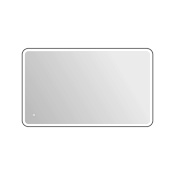 Elegant Lighting Harmoni 36"W x 60"H Rectangular Flat Aluminum and Iron Framed Wall Mounted Bathroom Mirror with Lighting Black