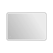 Elegant Lighting Harmoni 42"W x 60"H Rectangular Flat Aluminum and Iron Framed Wall Mounted Bathroom Mirror with Lighting Black