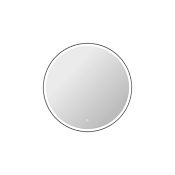 Elegant Lighting Harmoni 42" Diameter Circular Flat Aluminum and Iron Framed Wall Mounted Bathroom Mirror with Lighting Black