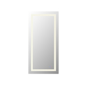 Elegant Lighting Riven 72"W x 30"H Rectangular Flat Frameless Wall Mounted Bathroom Mirror with Lighting White