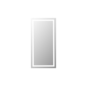 Elegant Lighting Riven 60"W x 42"H Rectangular Flat Frameless Wall Mounted Bathroom Mirror with Lighting White