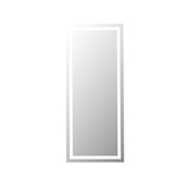Elegant Lighting Riven 72"W x 42"H Rectangular Flat Frameless Wall Mounted Bathroom Mirror with Lighting White