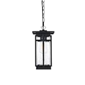 Elegant Lighting Livingston 7" Wide Outdoor Mini Pendant Black