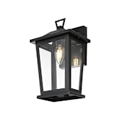 Elegant Lighting Berks 12" Tall Outdoor Wall Sconce Black