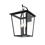 Elegant Lighting Oxford 3 Light 23" Tall Outdoor Wall Sconce Black