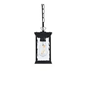 Elegant Lighting Mascher 5" Wide Outdoor Mini Pendant Black
