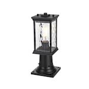 Elegant Lighting Mascher 14" Tall Post Light Black
