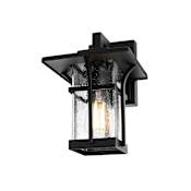 Elegant Lighting Woodstock 11" Tall Outdoor Wall Sconce Black
