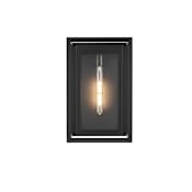 Elegant Lighting Etting 16" Tall Outdoor Wall Sconce Black