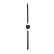 Elegant Lighting Odin 2 Light 50" Tall Outdoor Wall Sconce Black