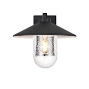 Elegant Lighting Scott 10" Tall Outdoor Wall Sconce Black