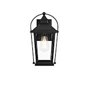Elegant Lighting Luz 14" Tall Outdoor Wall Sconce Black