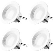 Elegant Lighting 4" Recessed LED Retrofit Trim 2700K - Pack of 4 White