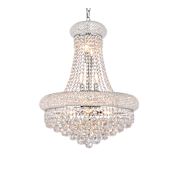 Elegant Lighting Primo 14 Light 20" Wide Crystal Empire Chandelier with Clear Royal Cut Crystals Chrome
