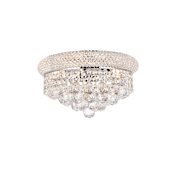 Elegant Lighting Primo 6 Light 14" Wide Flush Mount Waterfall Ceiling Fixture with Clear Royal Cut Crystals Chrome
