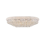 Elegant Lighting Primo 24 Light 40" Wide Flush Mount Waterfall Ceiling Fixture with Clear Royal Cut Crystals Chrome