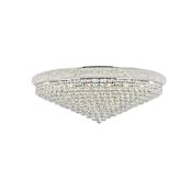 Elegant Lighting Primo 30 Light 42" Wide Flush Mount Waterfall Ceiling Fixture with Clear Royal Cut Crystals Chrome