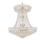 Elegant Lighting Primo 28 Light 36" Wide Crystal Empire Chandelier with Clear Royal Cut Crystals Chrome