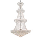 Elegant Lighting Primo 48 Light 54" Wide Crystal Empire Chandelier with Clear Royal Cut Crystals Chrome