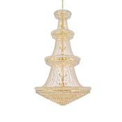 Elegant Lighting Primo 48 Light 54" Wide Crystal Empire Chandelier with Clear Royal Cut Crystals Gold