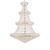 Elegant Lighting Primo 66 Light 72" Wide Crystal Empire Chandelier with Clear Royal Cut Crystals Chrome