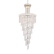 Elegant Lighting Spiral 32 Light 36" Wide Crystal Chandelier with Clear Royal Cut Crystals Chrome