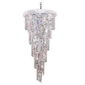 Elegant Lighting Spiral 18 Light 22" Wide Crystal Chandelier with Clear Royal Cut Crystals Chrome